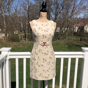 Vintage mocha floral dress